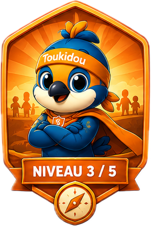 Touki en tenue du grade Capitaine Toukidou